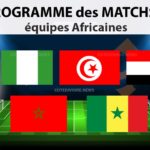 Equipe Africaine calendrier