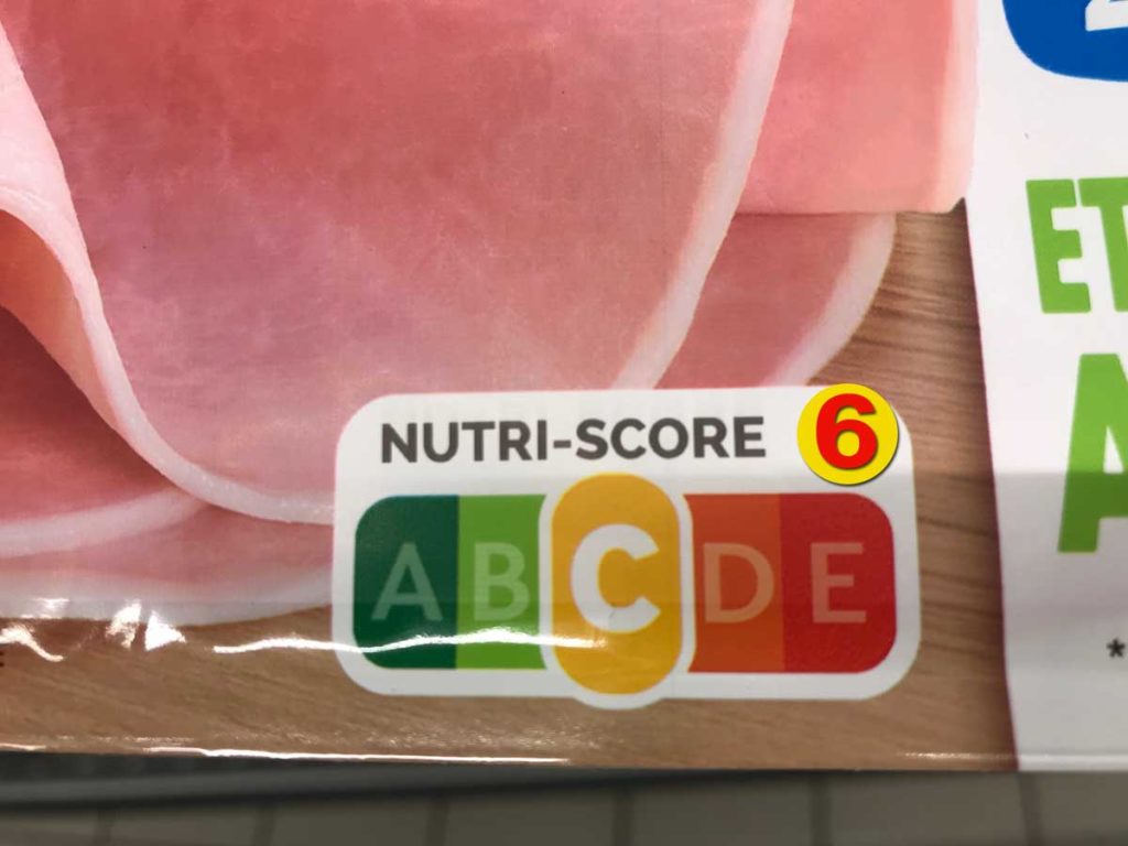 étiquette jambon nutri-score